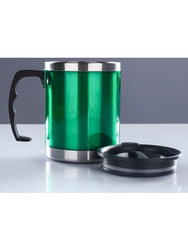 Термокружка, серия: Алтай, 450 мл, сохраняет тепло 2 ч, 11 х 12 см, зелёная