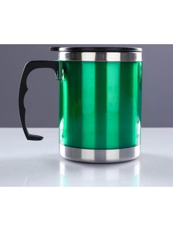 Термокружка, серия: Алтай, 450 мл, сохраняет тепло 2 ч, 11 х 12 см, зелёная