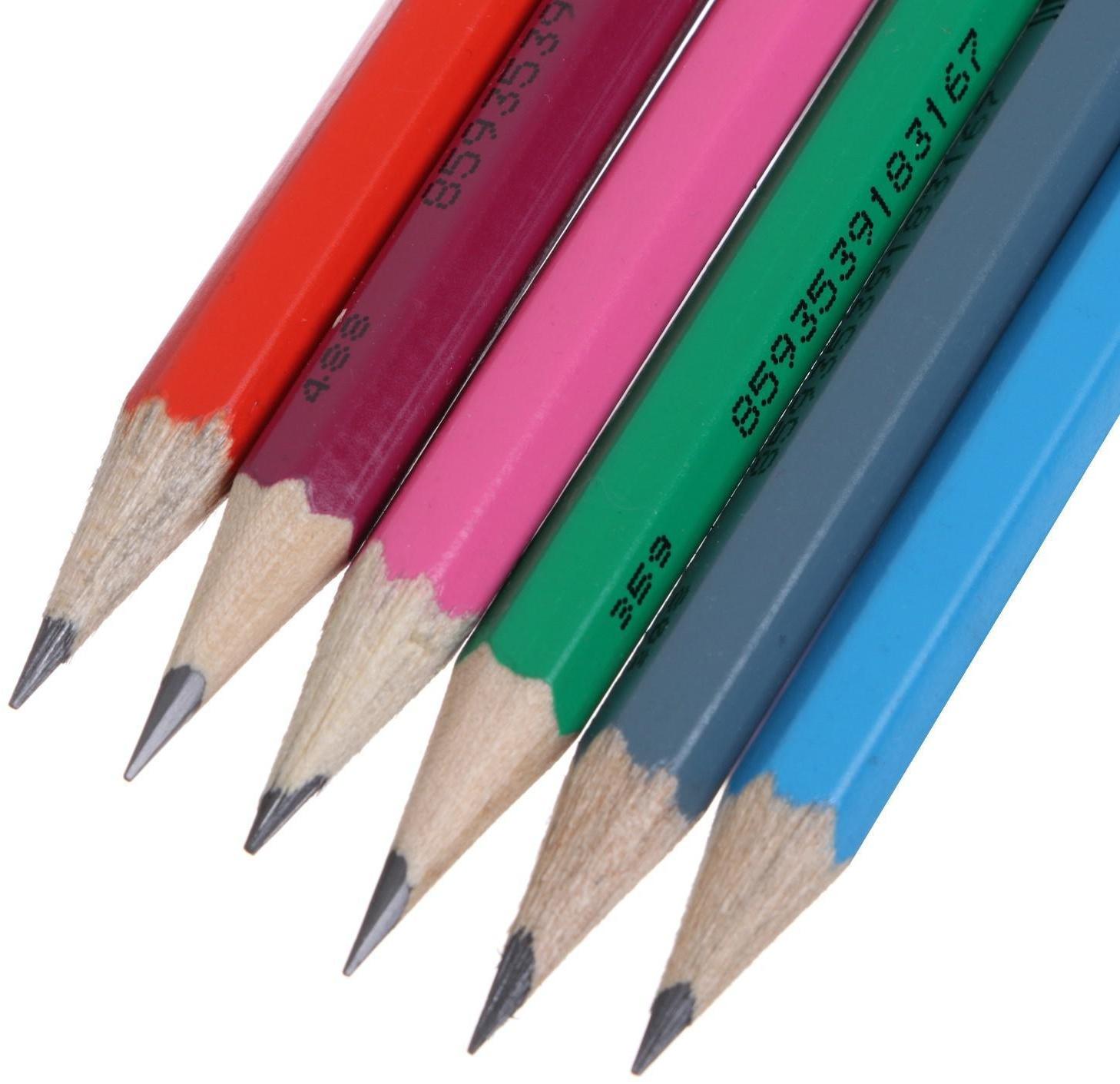 Карандаш чернографитный Koh-I-Noor, 1380 HB, заточенный, с ластиком