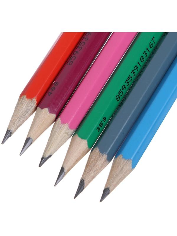 Карандаш чернографитный Koh-I-Noor, 1380 HB, заточенный, с ластиком