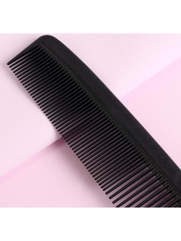 Расчёска комбинированная, 22 × 4,5 см, цвет чёрный