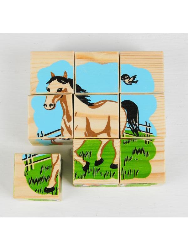 Кубики «Домашние животные», 9 элементов