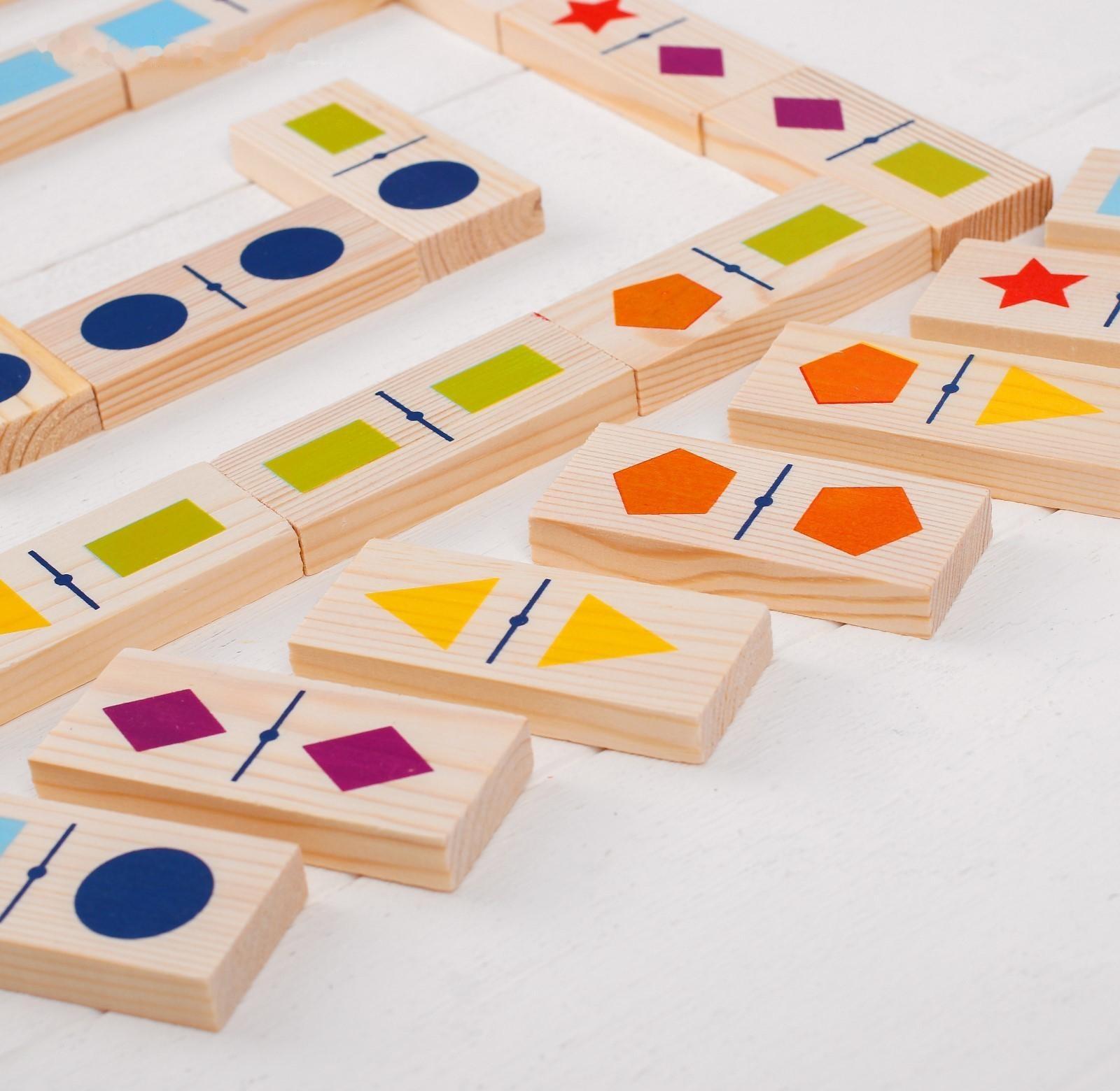 Домино «Геометрические фигуры», 28 деталей