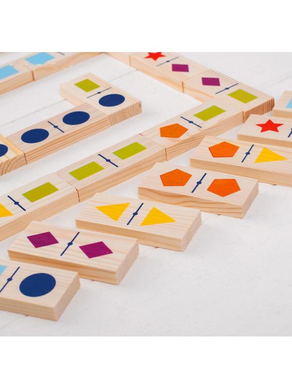 Домино «Геометрические фигуры», 28 деталей