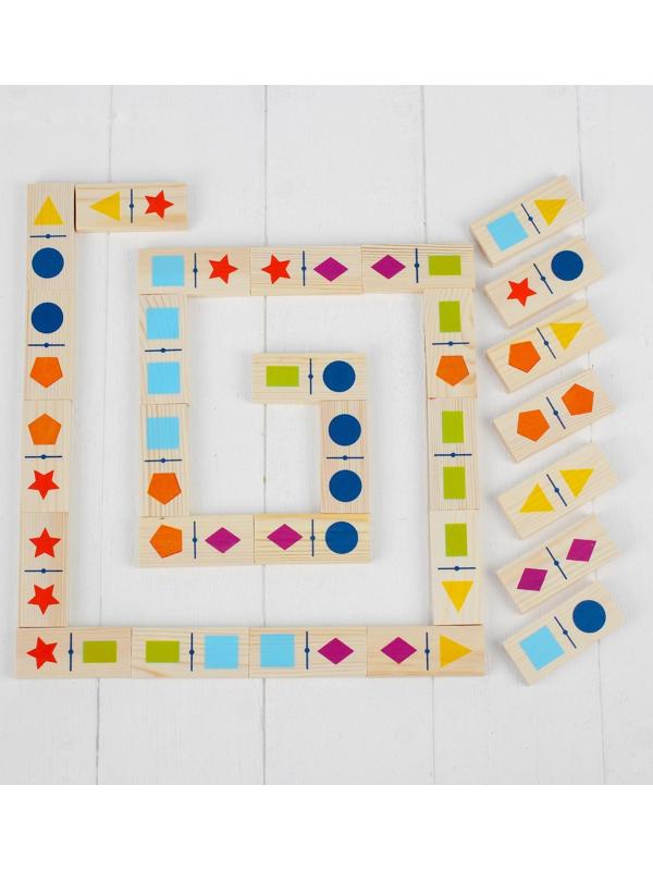 Домино «Геометрические фигуры», 28 деталей