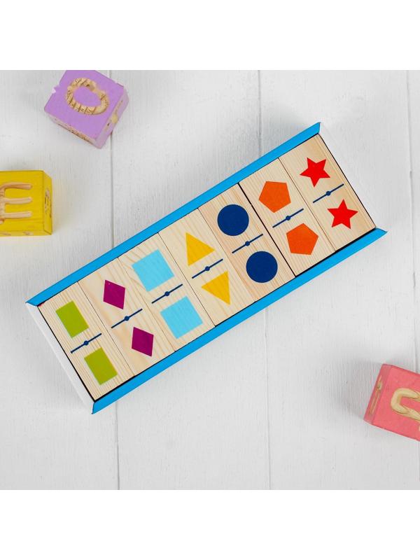 Домино «Геометрические фигуры», 28 деталей