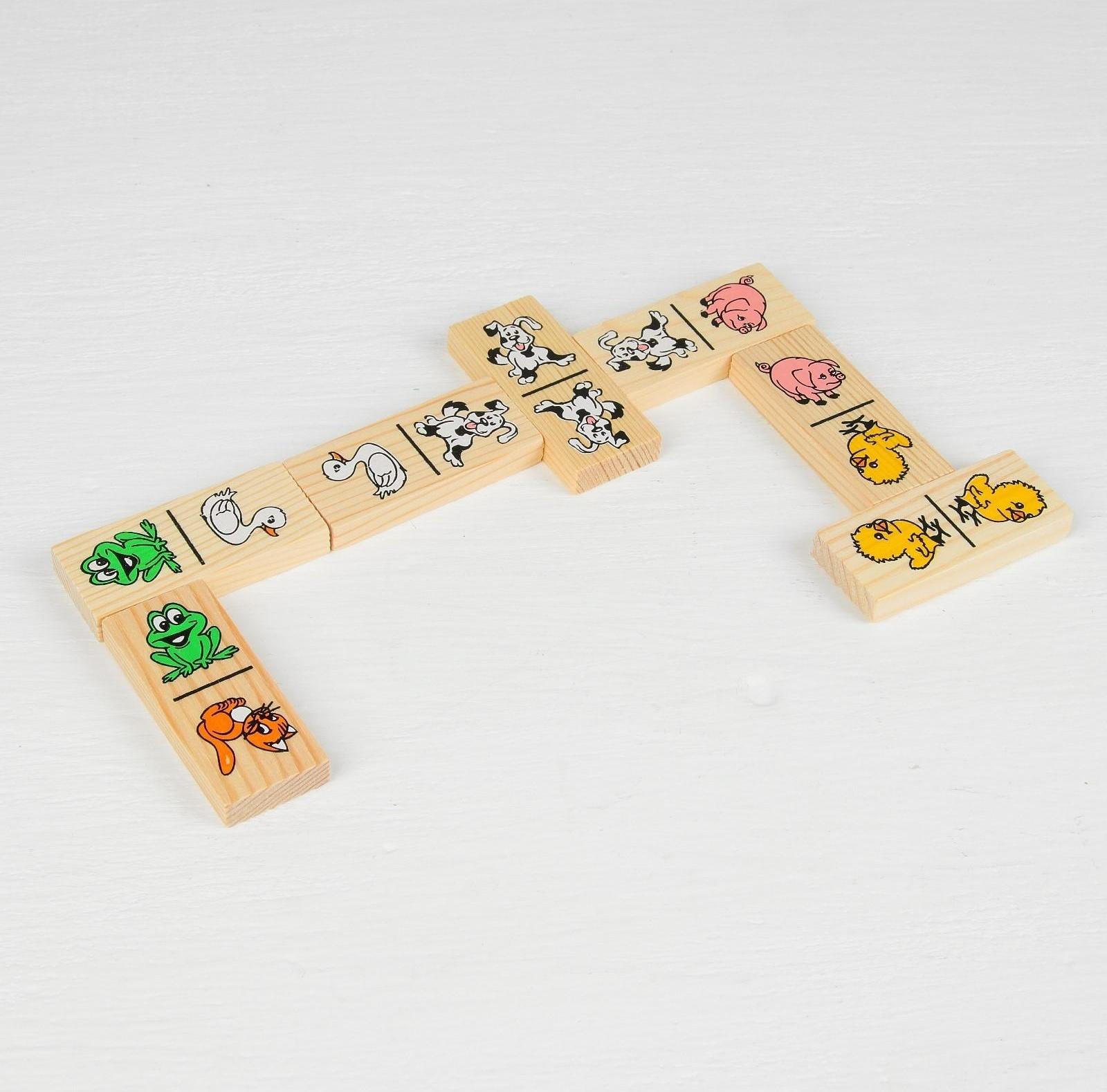 Домино «Животные», 28 фишек