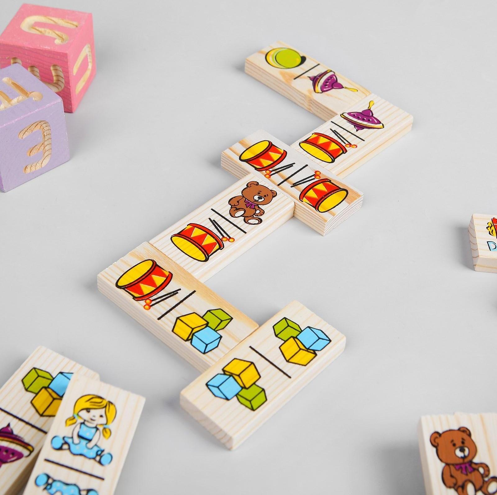 Домино «Игрушки», плашка: 7 × 3 см