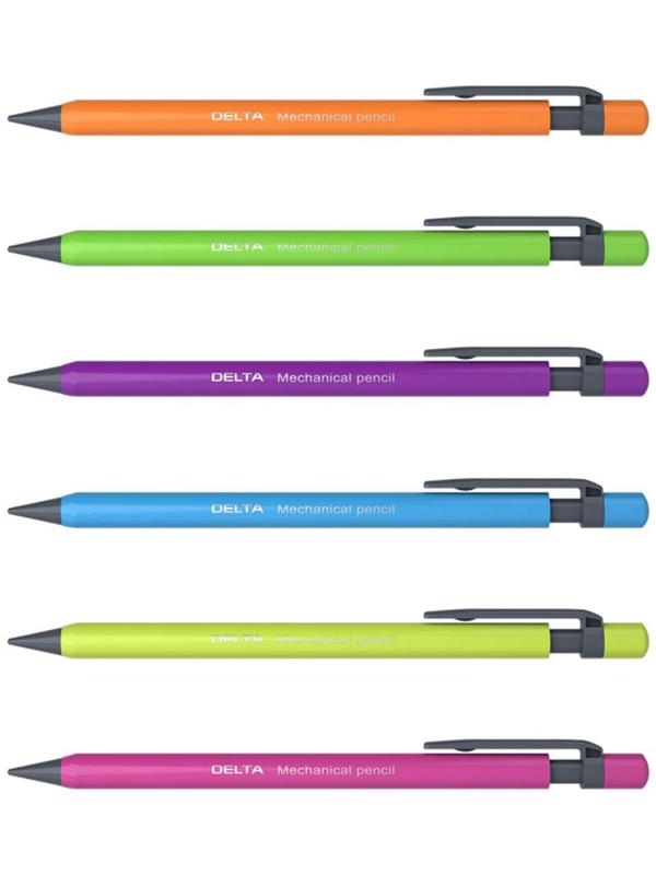 Карандаш механический НВ, 0.5 мм, ErichKrause Delta, трёхгранный, микс