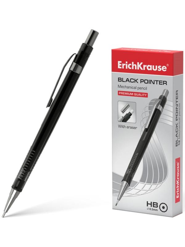 Карандаш механический НВ, 0.5 мм, ErichKrause Black Pointer