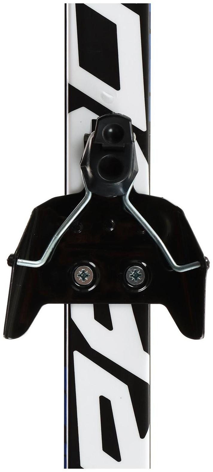 Комплект лыжный: пластиковые лыжи 150 см с насечкой, стеклопластиковые палки 110 см, крепления NN75 мм «БРЕНД ЦСТ Step»», цвета микс