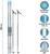 Комплект лыжный: пластиковые лыжи 200 см без насечек, стеклопластиковые палки 160 см, крепления SNS «БРЕНД ЦСТ», цвета микс