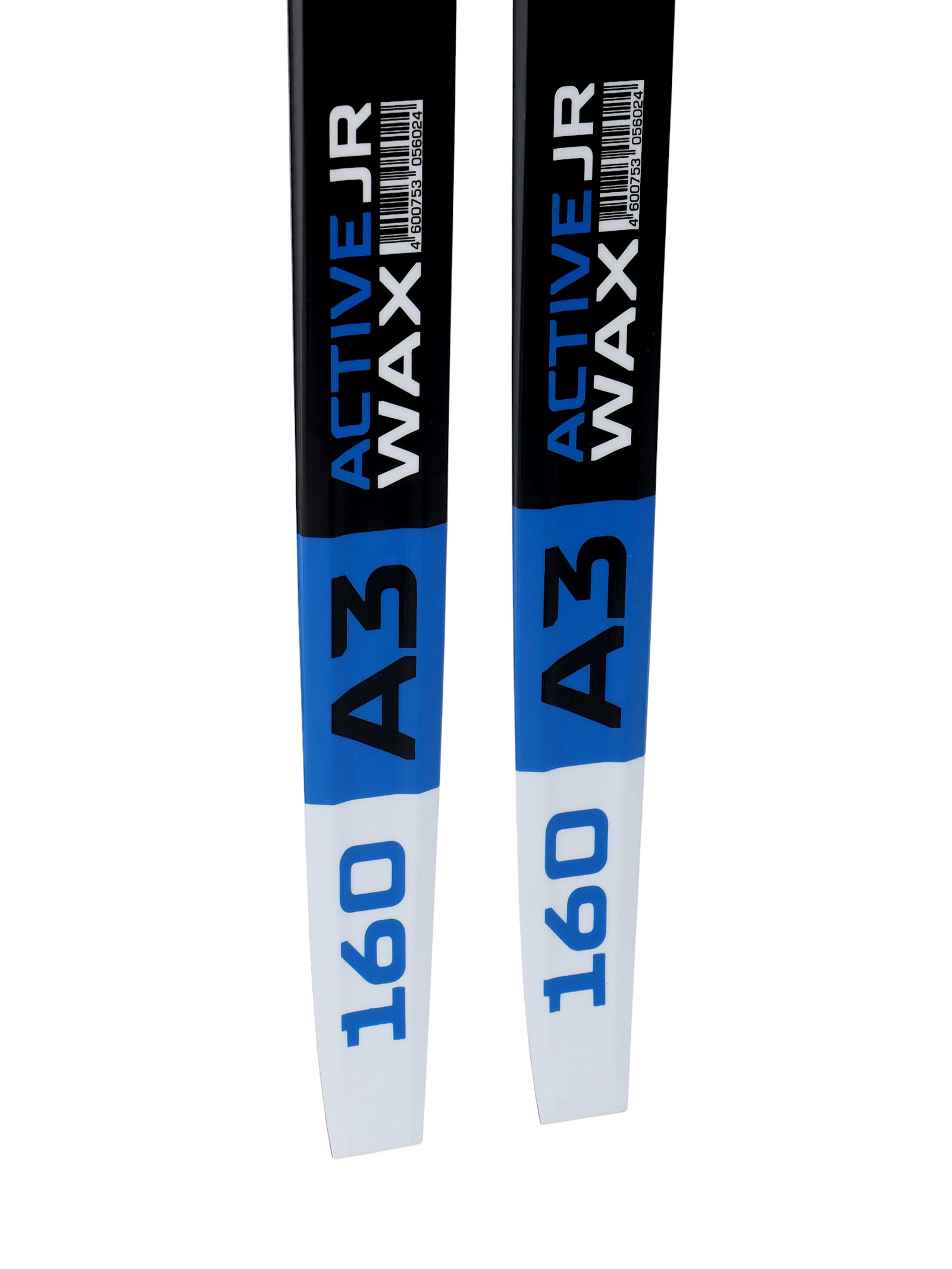 Комплект лыжный: пластиковые лыжи 160 см без насечек, стеклопластиковые палки 120 см, крепления SNS «БРЕНД ЦСТ» / Микс