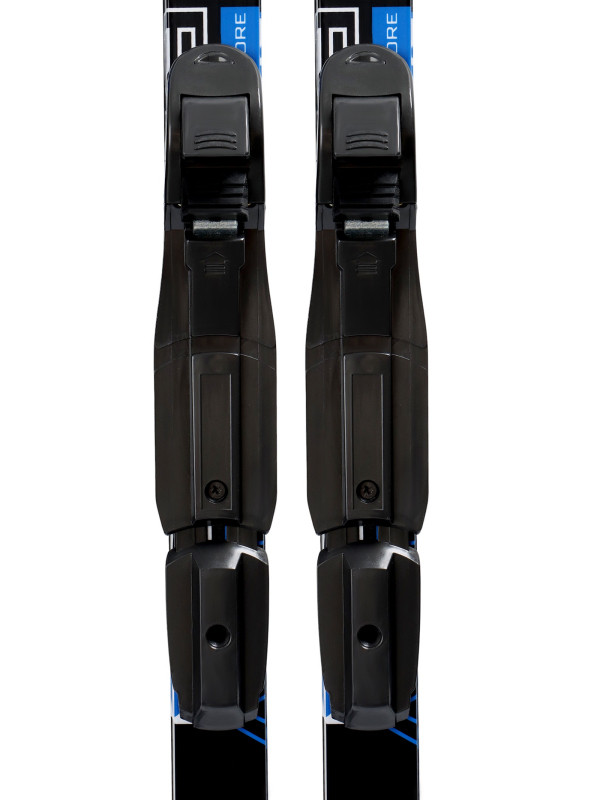 Комплект лыжный: пластиковые лыжи 160 см без насечек, стеклопластиковые палки 120 см, крепления SNS «БРЕНД ЦСТ» / Микс