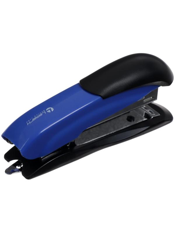 Степлер Lamark Ulrich №10, металлический корпус, встроенный антистеплер, индикатор скоб, до 12 листов, синий