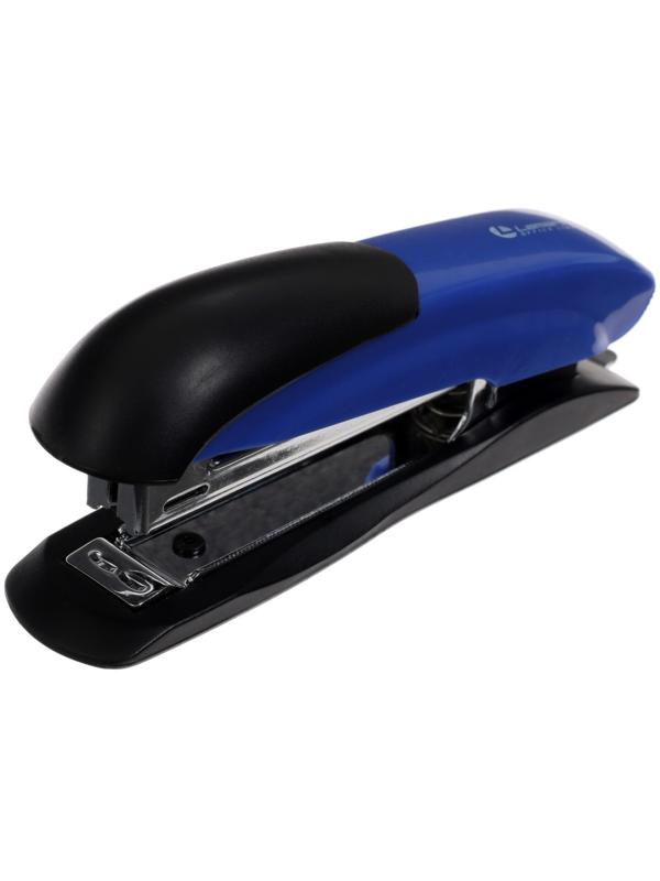 Степлер Lamark Ulrich №10, металлический корпус, встроенный антистеплер, индикатор скоб, до 12 листов, синий