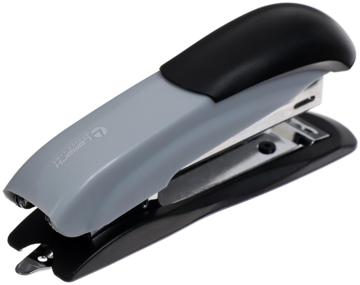 Степлер № 10, Lamark Ulrich, металлический корпус, встроенный антистеплер, индикатор скоб, серый, до 12 листов