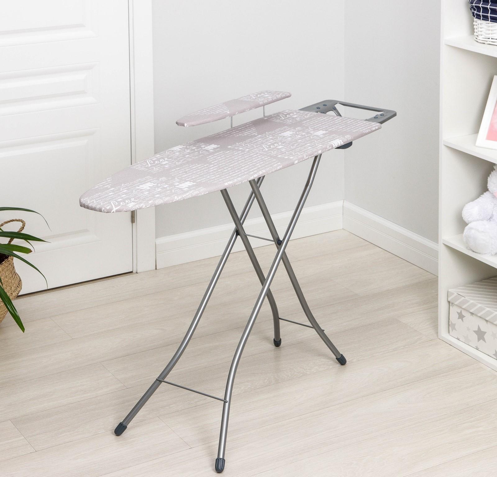 Доска гладильная Nika «Белль Классик 3», 112×34,5 см, два положения высоты 70, 80 см, европодставка МИКС