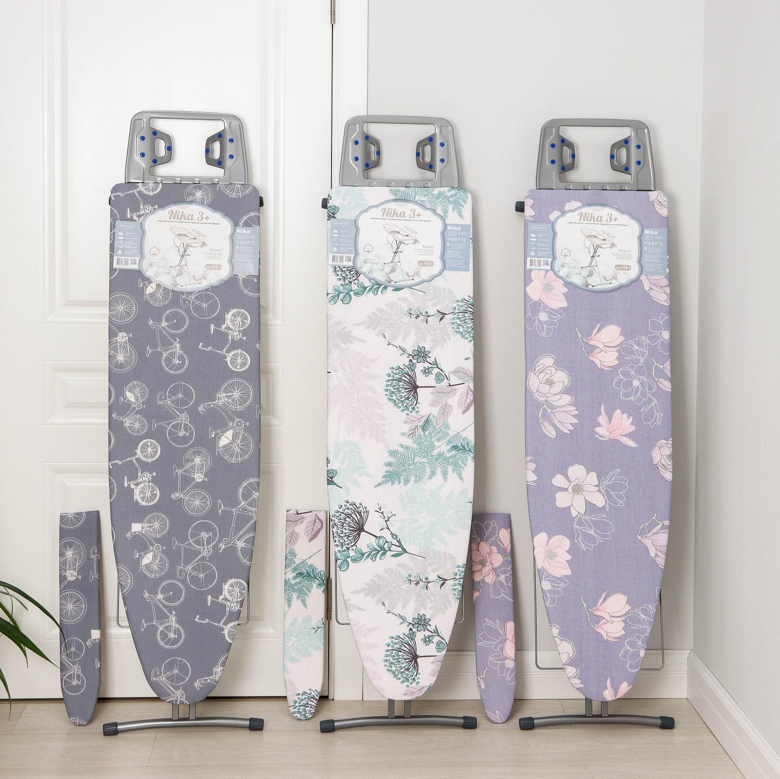 Доска гладильная Nika «Ника 3+», 122×35 см, два положения высоты 70,85 см, рисунок МИКС