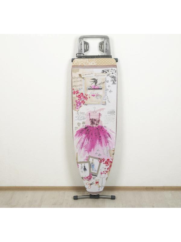 Доска гладильная Nika «Ника 10», 122×40 см, регулируемая высота до 90 см, европодставка, рисунок МИКС