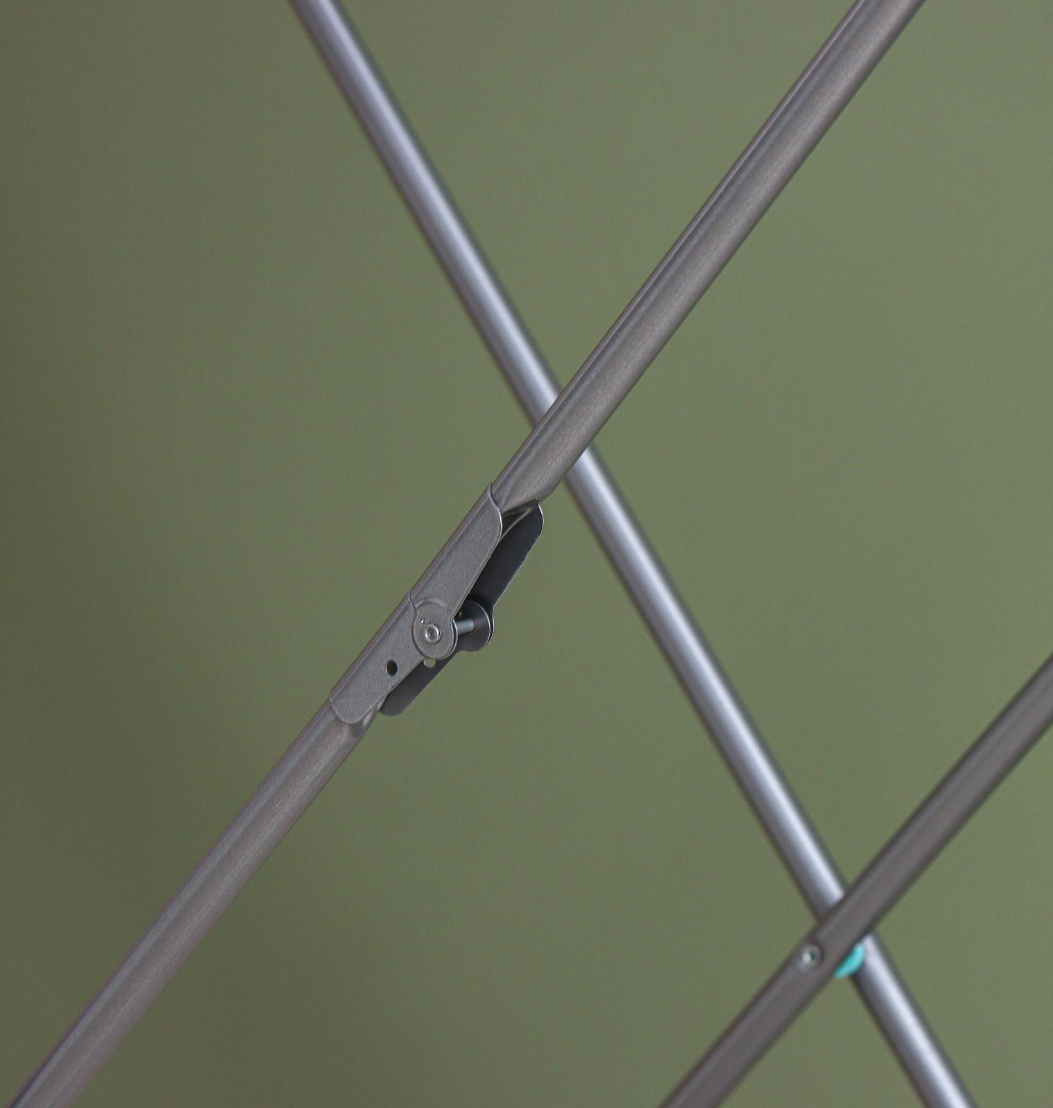 Сушилка для белья напольная складная 18 м, высота от пола 95 см, ширина 54 см, цвет серый