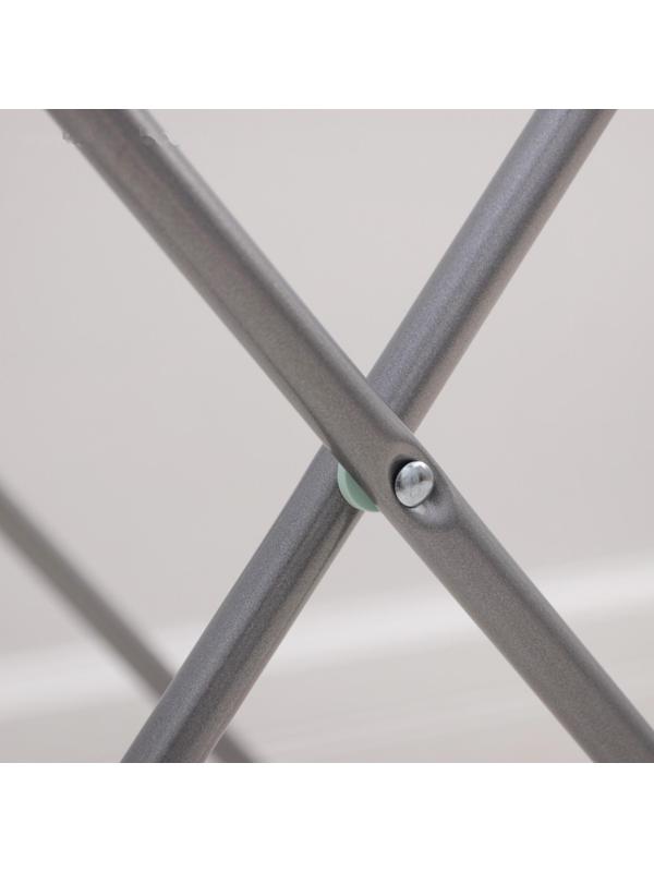 Сушилка для белья напольная складная 18 м, высота от пола 95 см, ширина 54 см, цвет серый