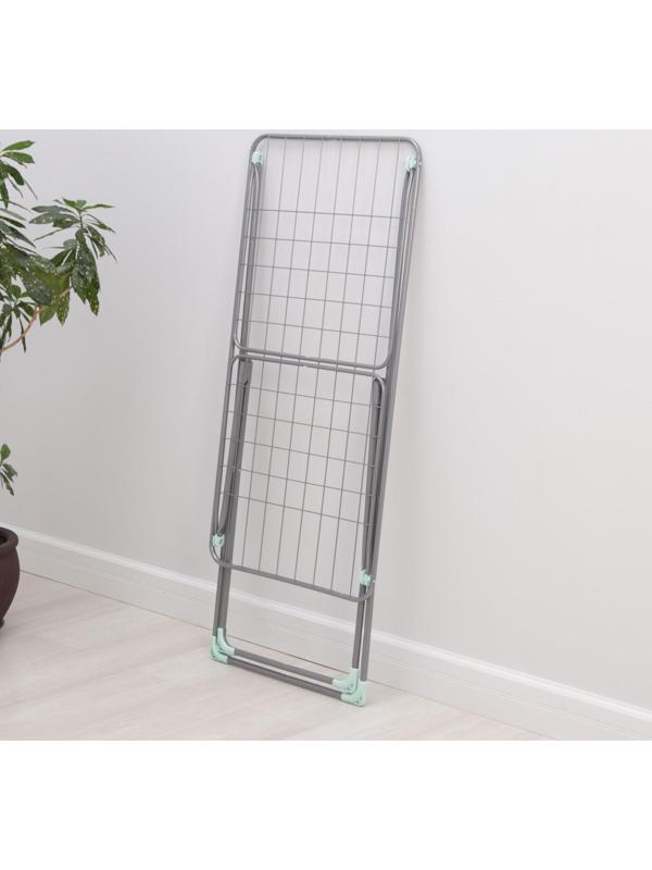 Сушилка для белья напольная складная 18 м, высота от пола 95 см, ширина 54 см, цвет серый