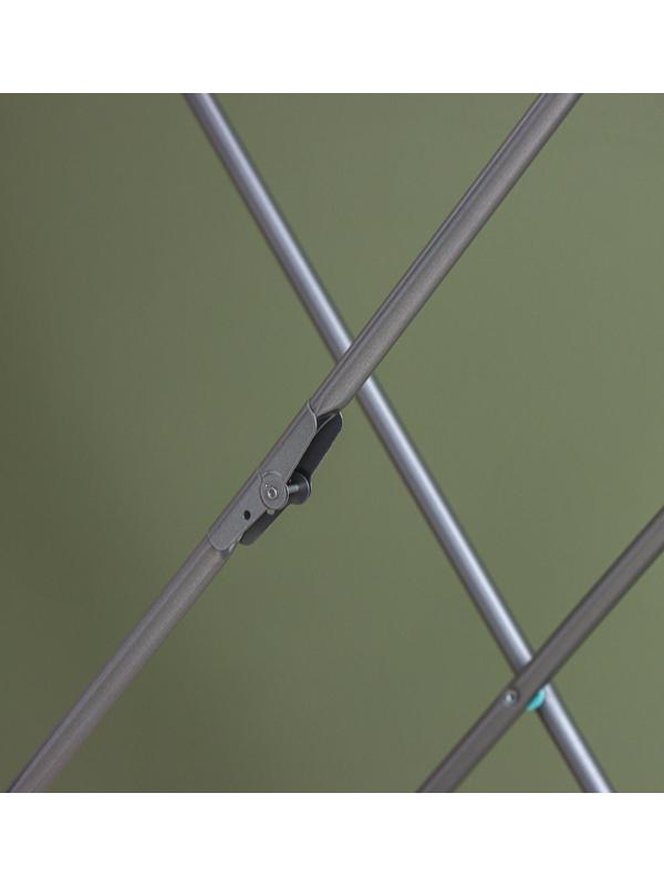 Сушилка для белья напольная складная 18 м, высота от пола 95 см, ширина 54 см, цвет серый