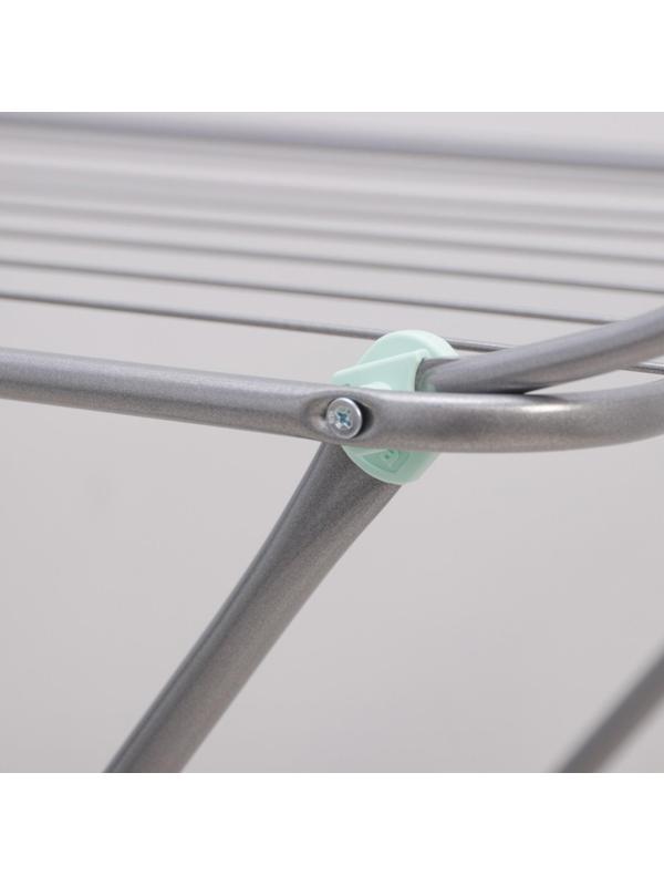 Сушилка для белья напольная складная 18 м, высота от пола 95 см, ширина 54 см, цвет серый