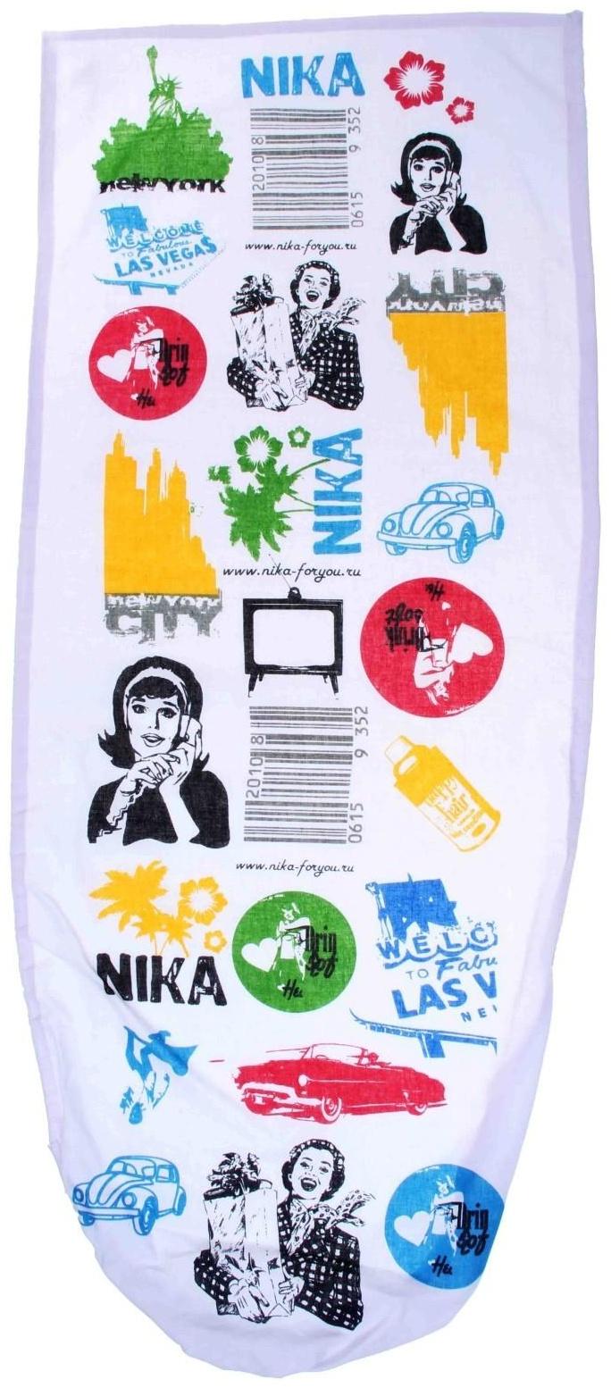 Чехол для гладильной доски Nika, 129×51 см, рисунок МИКС