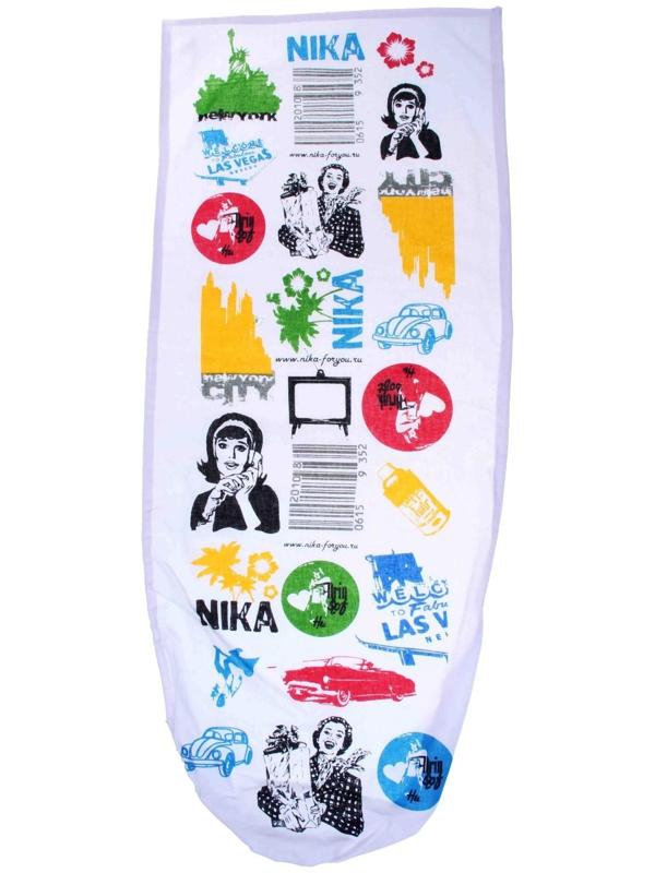 Чехол для гладильной доски Nika, 129×51 см, рисунок МИКС