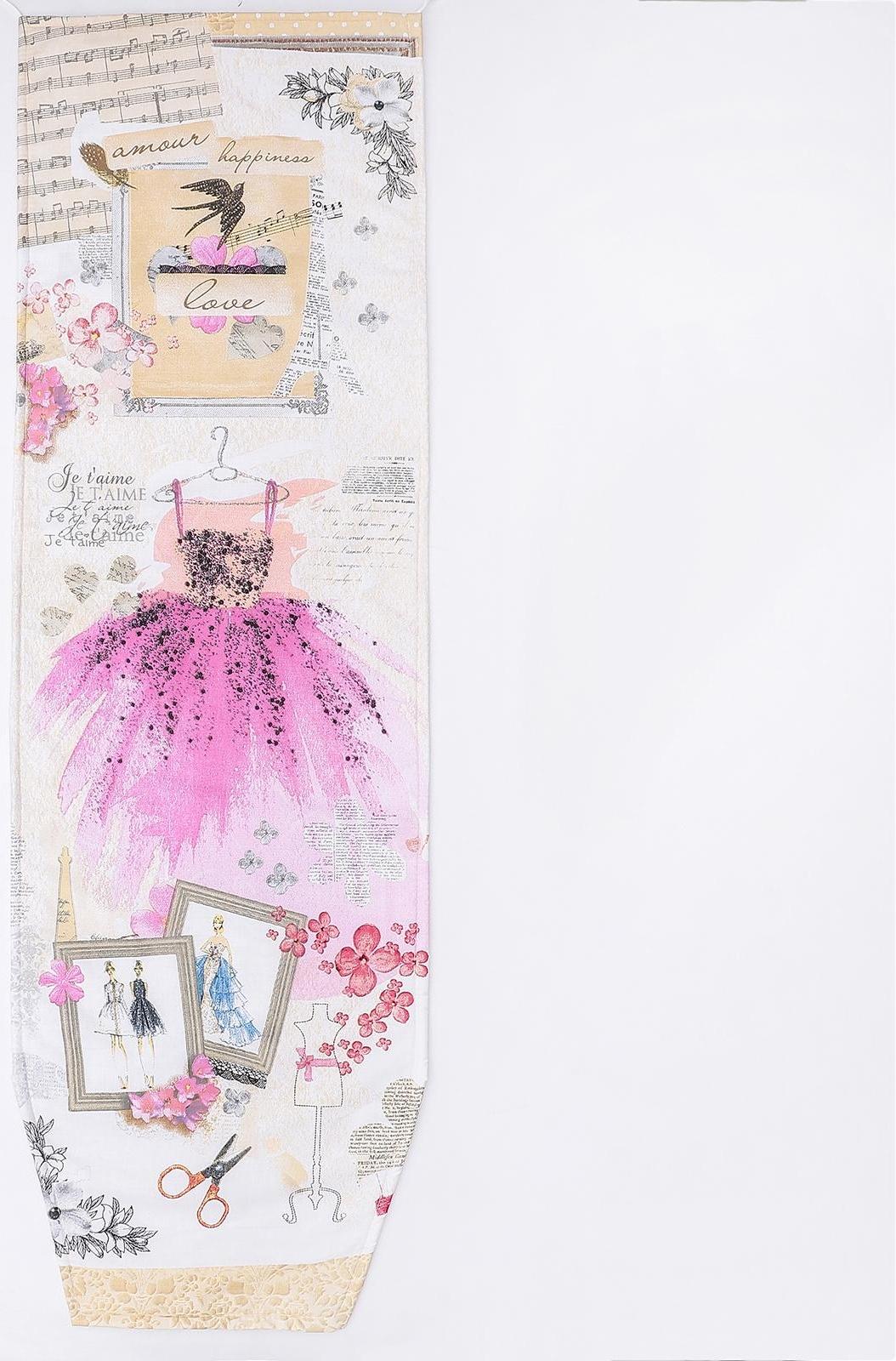 Чехол для гладильной доски Nika, 125×39 см, с поролоном, рисунок МИКС