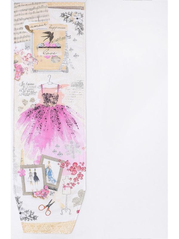 Чехол для гладильной доски Nika, 125×39 см, с поролоном, рисунок МИКС