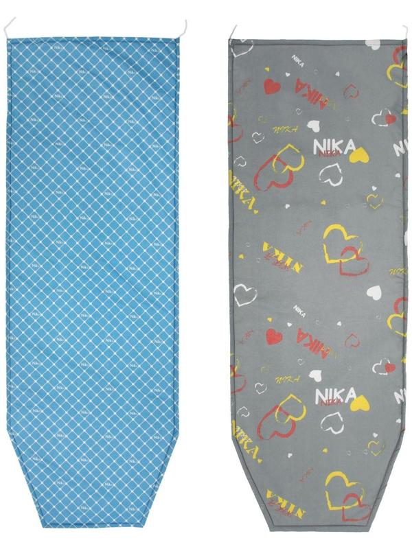 Чехол для гладильной доски Nika, 130×48 см, с поролоном, антипригарный, рисунок МИКС