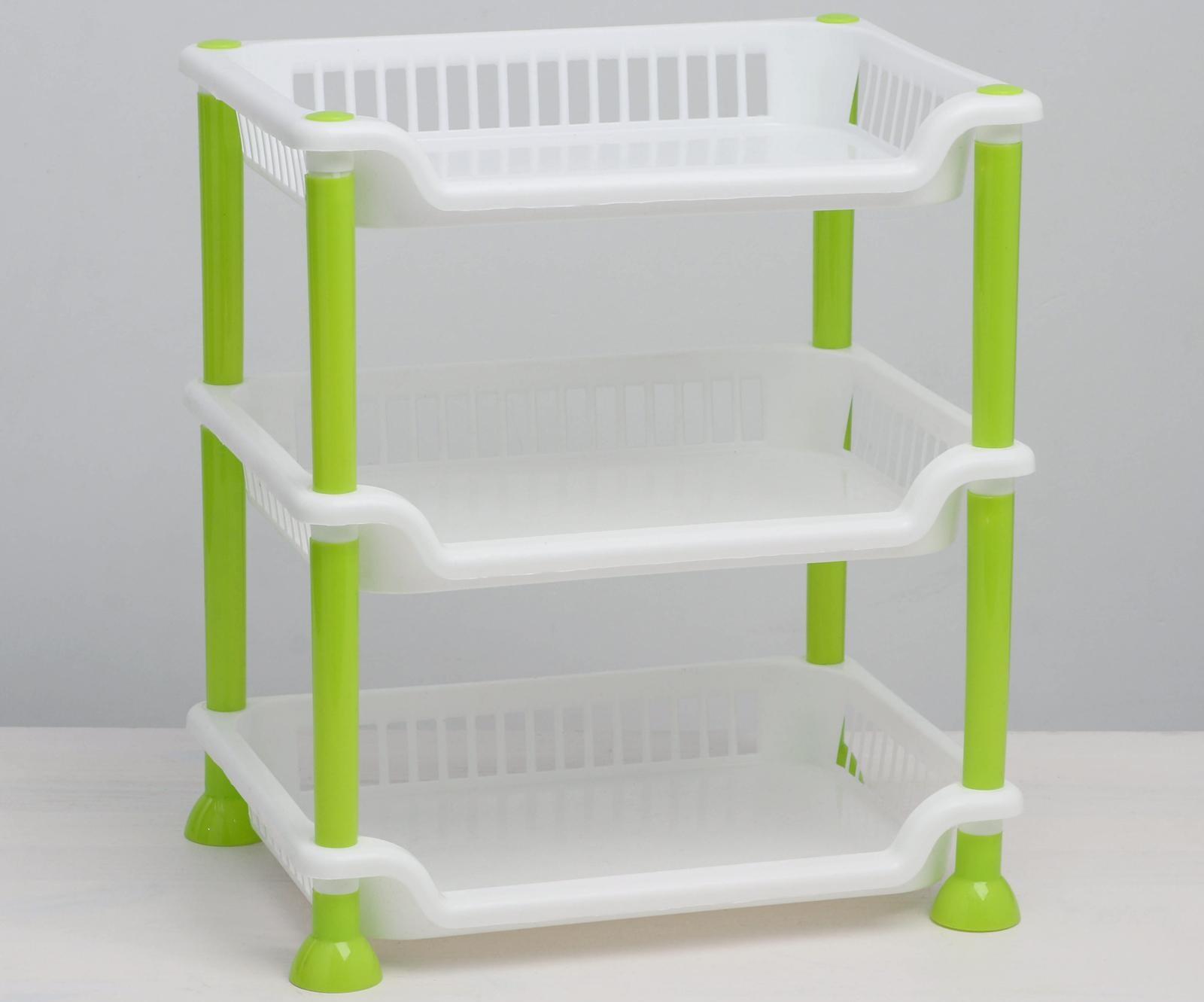 Этажерка настольная 3-х секционная, цвет МИКС
