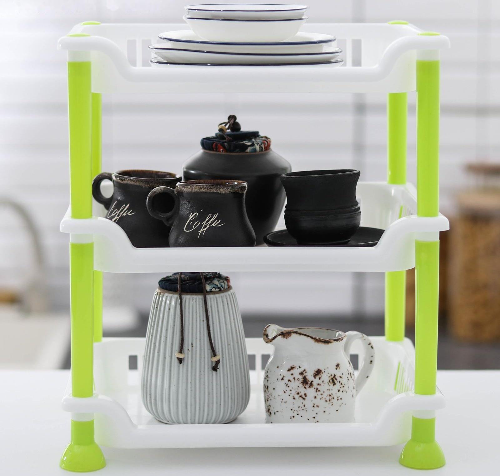 Этажерка настольная 3-х секционная, цвет МИКС