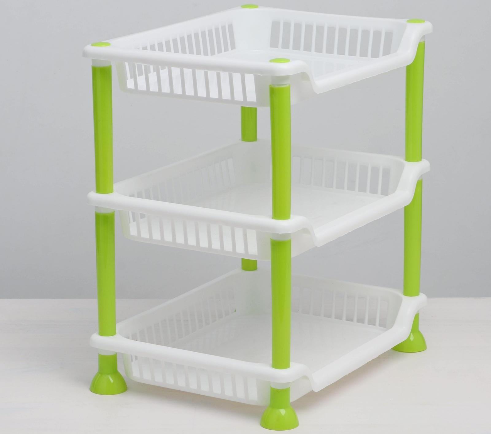 Этажерка настольная 3-х секционная, цвет МИКС