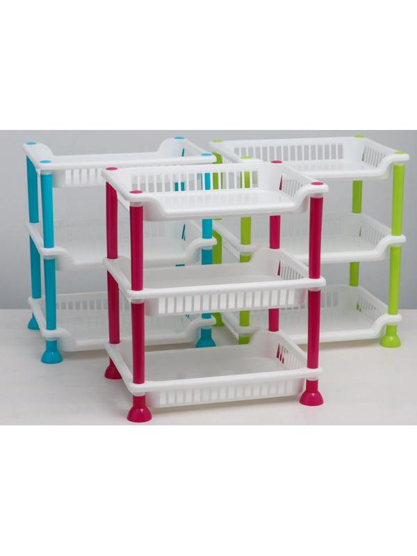 Этажерка настольная 3-х секционная, цвет МИКС