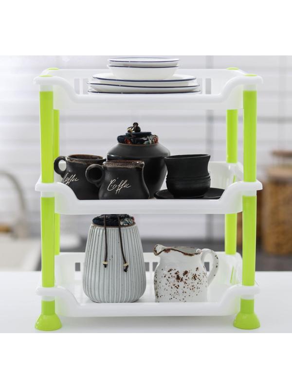 Этажерка настольная 3-х секционная, цвет МИКС