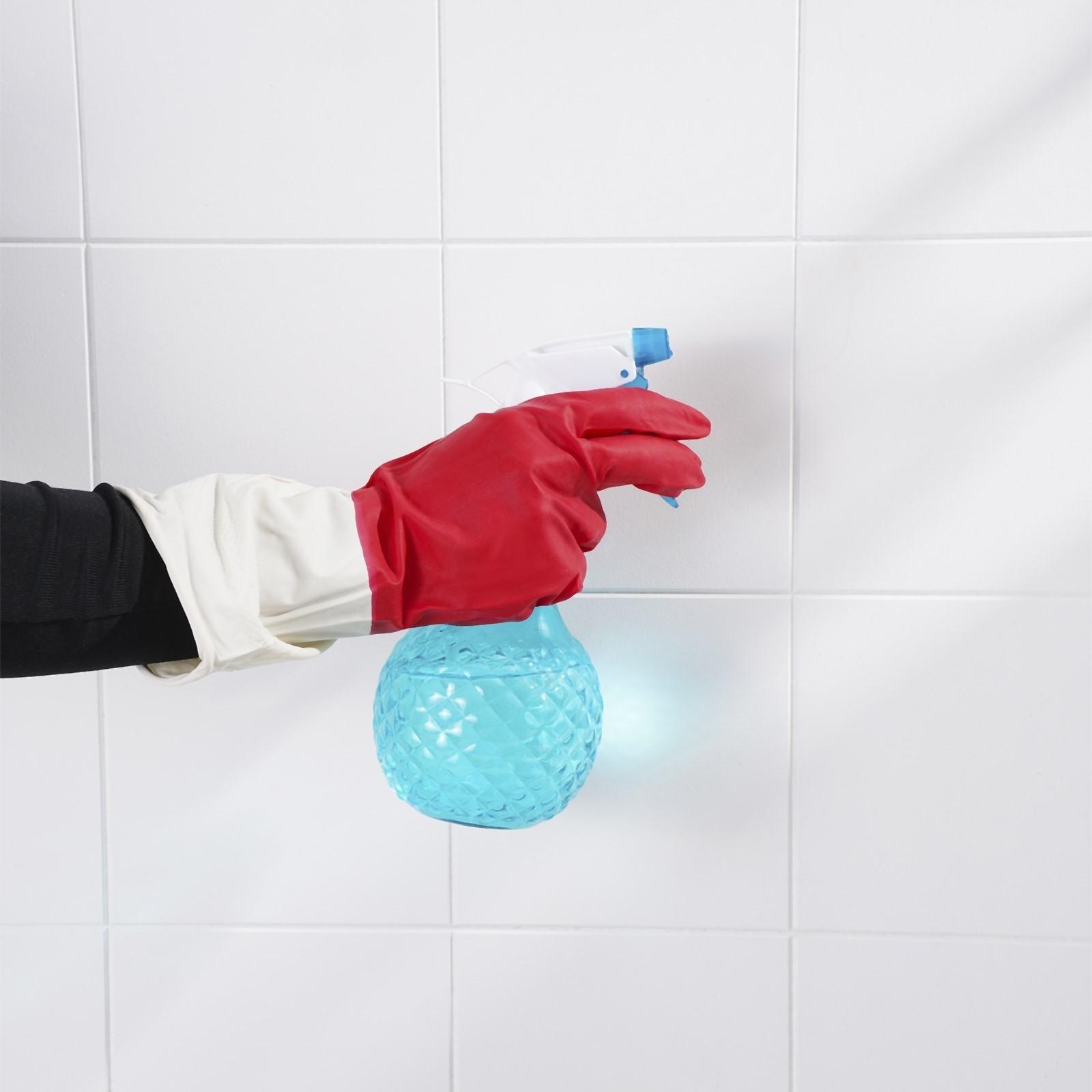 Перчатки хозяйственные резиновые Доляна, размер S, плотные, 50 гр, цвет красный, 1 пара