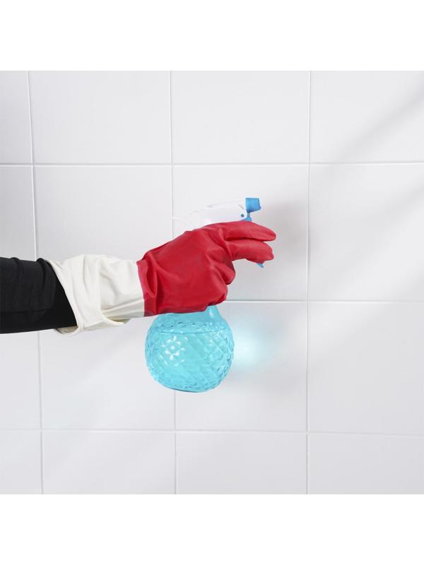 Перчатки хозяйственные резиновые Доляна, размер S, плотные, 50 гр, цвет красный, 1 пара