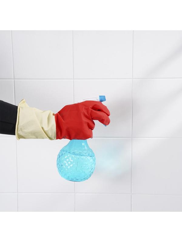 Перчатки хозяйственные резиновые Доляна, размер L, плотные, 50 гр, цвет красный