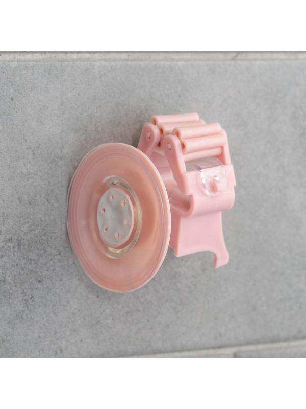 Держатель для уборочного инвентаря на вакуумной присоске, 5,5×5,5×7 см, цвет МИКС