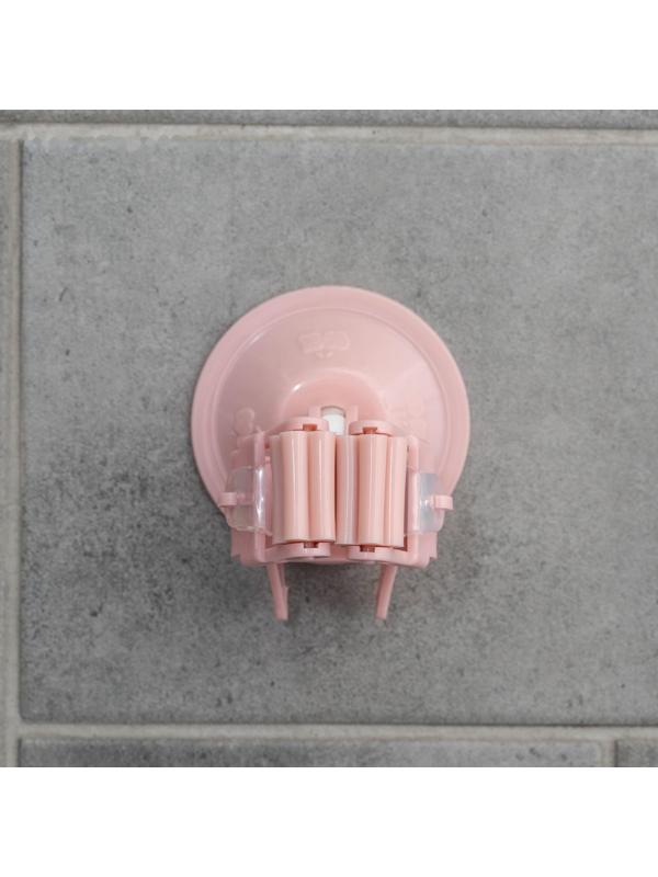 Держатель для уборочного инвентаря на вакуумной присоске, 5,5×5,5×7 см, цвет МИКС