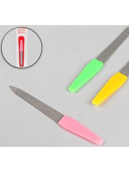 Пилка металлическая для ногтей, 12 см, в чехле, цвет МИКС