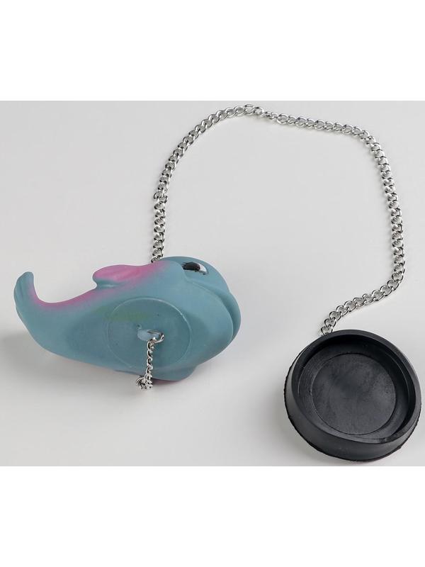 Пробка для ванны с игрушкой Доляна «Кит», d=4,4 см (5 см по верху), цепочка 40 см