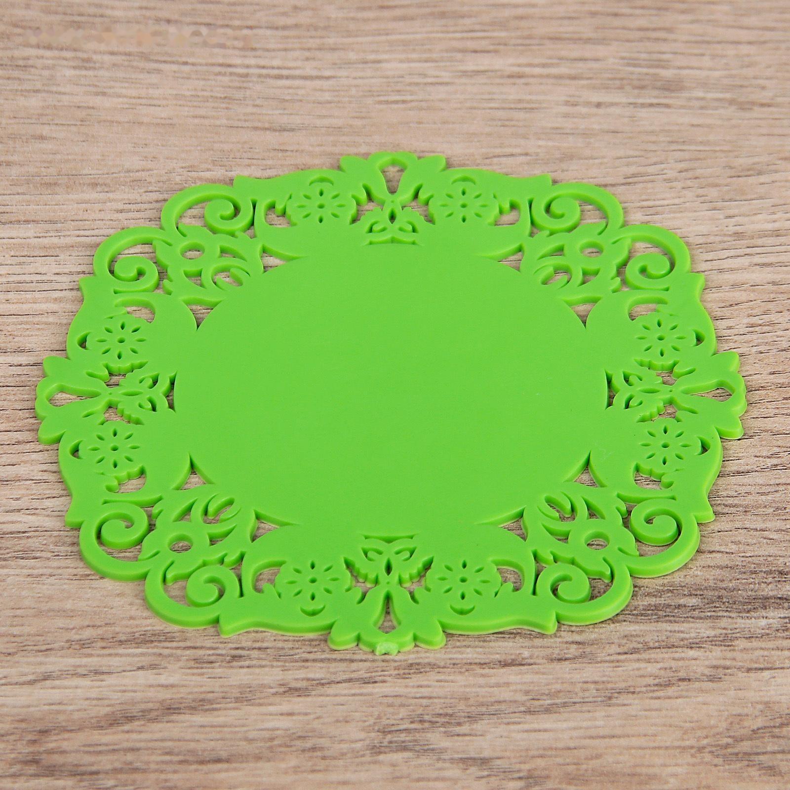 Набор подставок под горячее «Чаепитие», 4 шт, 10 см, цвет МИКС