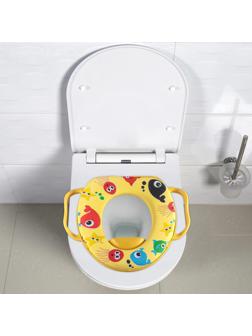 Сиденье для унитаза детское с ручками Доляна «Морские жители», 30×36 см
