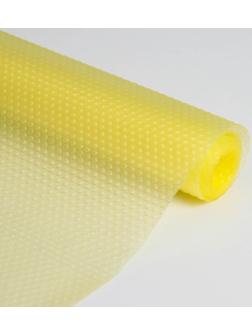 Коврик противоскользящий Доляна «Круги», 30×150 см, цвет прозрачный жёлтый