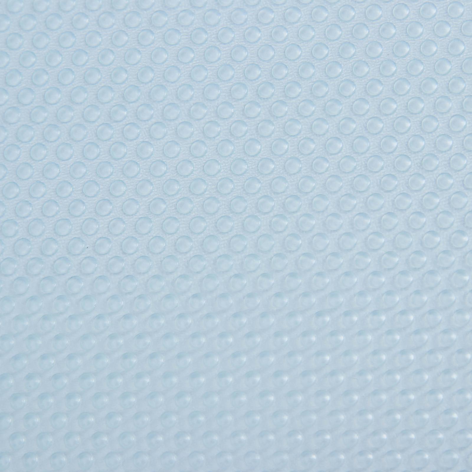 Коврик противоскользящий Доляна «Круги», 30×150 см, цвет прозрачный голубой